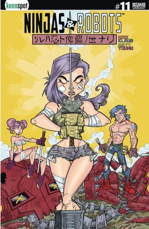 Ninjas And Robots 11D published by Keenspot with cover art by Troy Dongarra
