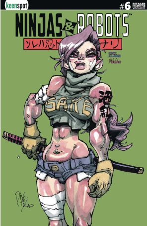 Ninjas And Robots 6C published by Keenspot with cover art by Hirano Piyotycho