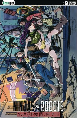 Ninjas And Robots 9D published by Keenspot with cover art by Rags Morales