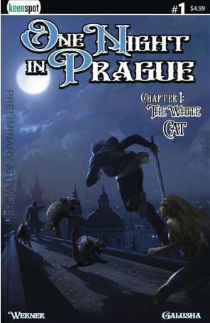One Night in Prague 1B published by Keenspot with cover art by Dan Hee Ryu