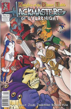 Hackmasters of EverKnight 9 published by Kenzer and Company with cover art by Manny Vega
