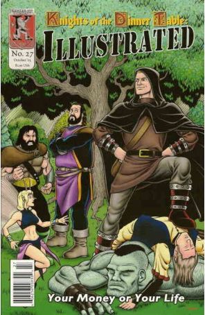 Knights of the Dinner Table Illustrated 27 published by Kenzer and Company with cover art by Brendon Fraim and Brian Fraim