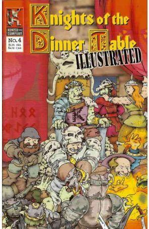 Knights of the Dinner Table Illustrated 4 published by Kenzer and Company with cover art by Aaron Williams