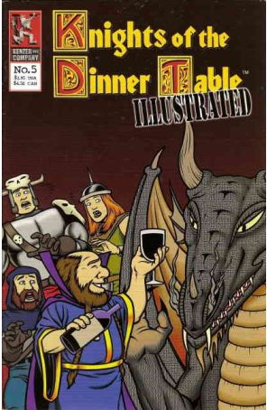 Knights of the Dinner Table Illustrated 5 published by Kenzer and Company with cover art by Brendon Fraim and Brian Fraim