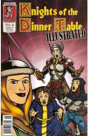 Knights of the Dinner Table Illustrated 8 published by Kenzer and Company with cover art by Brendon Fraim and Brian Fraim