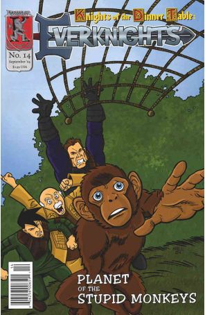 Knights of the Dinner Table: Everknights 14 published by Kenzer and Company with cover art by Benjamin Hall