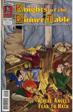 Knights of the Dinner Table 106 published by Kenzer and Company with cover art by George Vrbanic