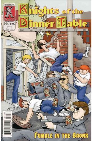 Knights of the Dinner Table 126 published by Kenzer and Company with cover art by George Vrbanic