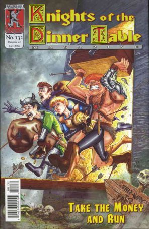 Knights of the Dinner Table 132 published by Kenzer and Company with cover art by Talon Dunning