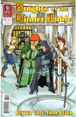 Knights of the Dinner Table 171 published by Kenzer and Company with cover art by Jeff Langcaon