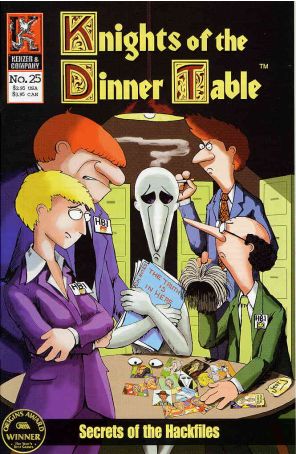 Knights of the Dinner Table 25 published by Kenzer and Company with cover art by George Vrbanic
