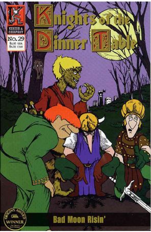 Knights of the Dinner Table 29 published by Kenzer and Company with cover art by George Vrbanic