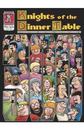 Knights of the Dinner Table 300 published by Kenzer and Company with cover art by Brendon Fraim