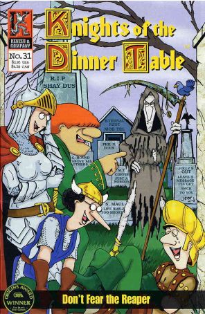 Knights of the Dinner Table 31 published by Kenzer and Company with cover art by George Vrbanic and Jackie Vrbanic