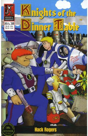 Knights of the Dinner Table 38 published by Kenzer and Company with cover art by George Vrbanic and Jackie Vrbanic