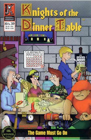 Knights of the Dinner Table 39 published by Kenzer and Company with cover art by George Vrbanic and Jackie Vrbanic