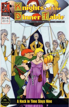 Knights of the Dinner Table 42 published by Kenzer and Company with cover art by George Vrbanic and Jackie Vrbanic