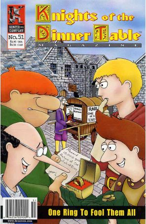 Knights of the Dinner Table 51 published by Kenzer and Company with cover art by George Vrbanic and Jackie Vrbanic
