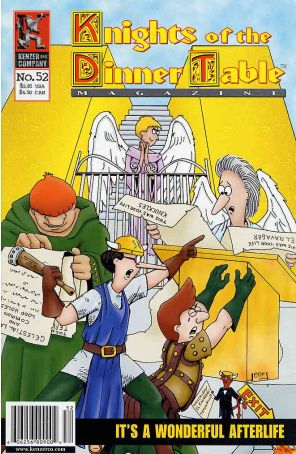 Knights of the Dinner Table 52 published by Kenzer and Company with cover art by George Vrbanic and Jackie Vrbanic