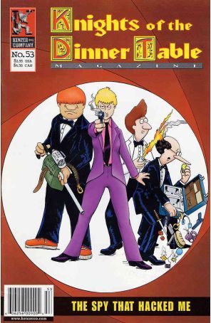 Knights of the Dinner Table 53 published by Kenzer and Company with cover art by George Vrbanic and Jackie Vrbanic