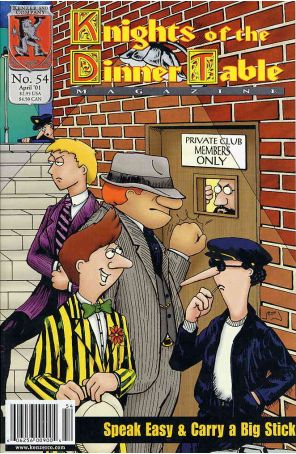 Knights of the Dinner Table 54 published by Kenzer and Company with cover art by George Vrbanic and Jackie Vrbanic