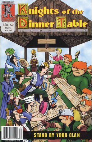 Knights of the Dinner Table 67 published by Kenzer and Company with cover art by George Vrbanic