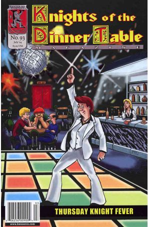 Knights of the Dinner Table 93 published by Kenzer and Company with cover art by George Vrbanic