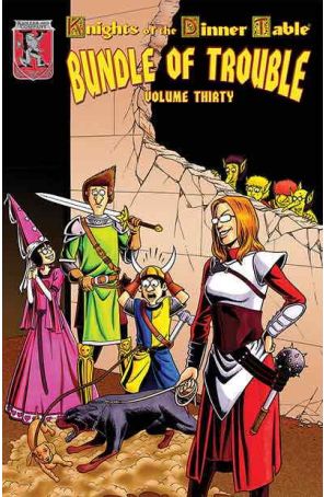 Knights of the Dinner Table TPB 30 published by Kenzer and Company with cover art by Brendon Fraim and Brian Fraim