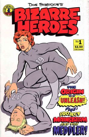 Bizarre Heroes 1 published by Kitchen Sink with cover art by Donald Simpson