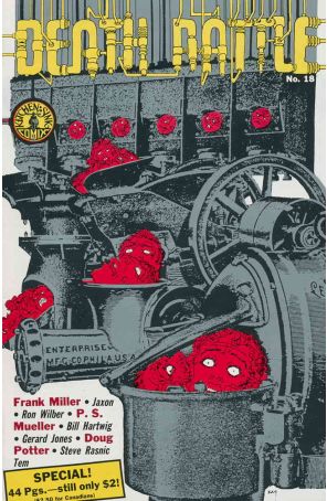 Death Rattle (Vol. 2) 18 published by Kitchen Sink with cover art by Frank Miller