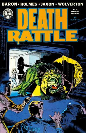 Death Rattle (Vol. 2) 5 published by Kitchen Sink with cover art by Rand Holmes