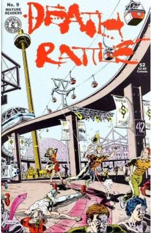 Death Rattle (Vol. 2) 9 published by Kitchen Sink with cover art by Rand Holmes