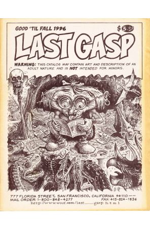 Last Gasp Fall Catalog 1996 published by Last Gasp with cover art by Harry S. Robins