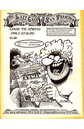 Last Gasp Spring Catalog 1996 published by Last Gasp with cover art by Paul Mavrides