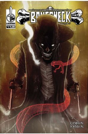 Bonecheck 1B published by Legends with cover art by Ben Templesmith