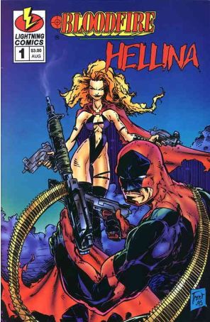 Bloodfire/Hellina 1 published by Lightning with cover art by Trent Kaniuga