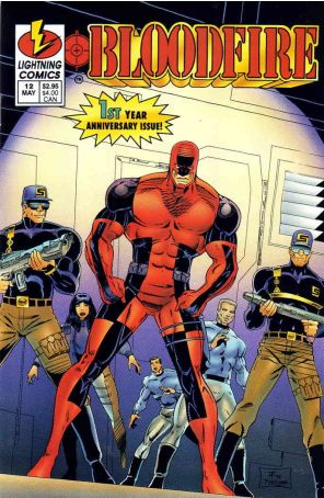 Bloodfire 12 published by Lightning with cover art by Terral Lawrence