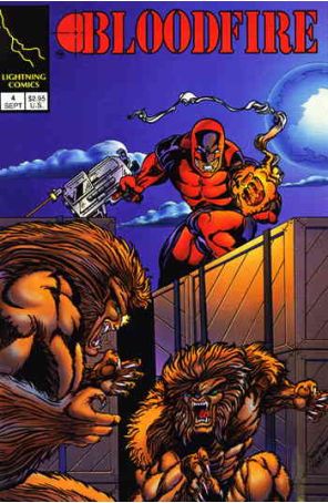 Bloodfire 4 published by Lightning with cover art by Julius Jackson