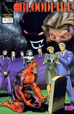 Bloodfire 9 published by Lightning with cover art by Terral Lawrence and Joseph C. Zyskowski