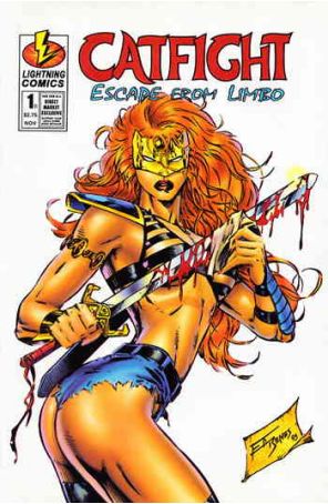 Catfight: Escape from Limbo 1B published by Lightning with cover art by Ed Benés