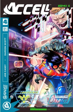 Accell 4 published by Lion Forge with cover art by Damion Scott