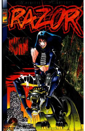 Razor: Burn 2 published by London Night with cover art by Jim Balent