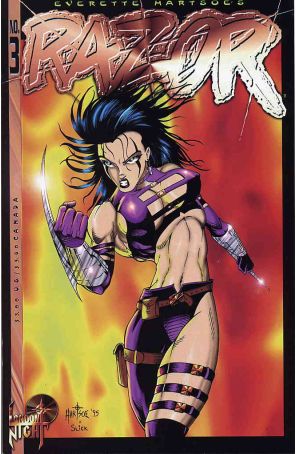 Razor: Burn 3 published by London Night with cover art by Everette Hartsoe