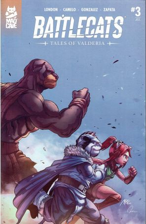 Battlecats: Tales of Valderia 3 published by Mad Cave with cover art by Michael Camelo