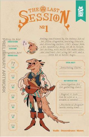 The Last Session 1A published by Mad Cave with cover art by Dozerdraws