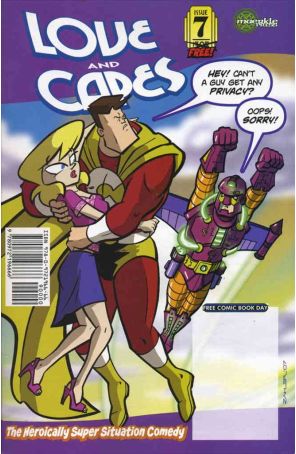Love and Capes FCBD 2008 published by Maerkle with cover art by Thomas F. Zahler