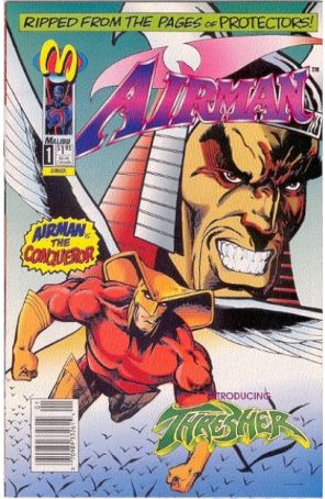 Airman 1 (Newsstand) published by Malibu with cover art by Tom Derenick