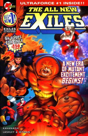 The All New Exiles 1A published by Malibu with cover art by Jeff Matsuda