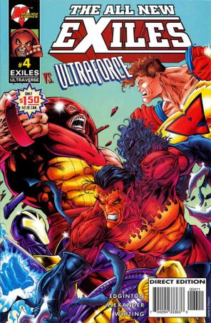 The All New Exiles 4 published by Malibu with cover art by Ken Lashley