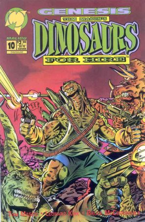 Dinosaurs For Hire (Malibu) 10 published by Malibu with cover art by Leonard Kirk